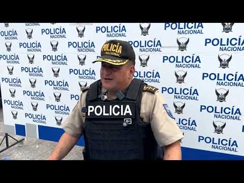 Rueda de prensa de la Policia Nacional en Pastaza