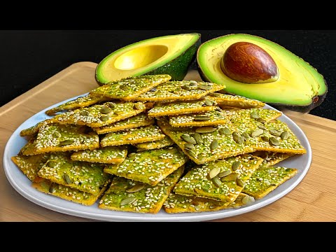 Gesundes Keto-Avocado-Crackers in 5 Minuten! Kein Mehl, kein Öl – Verlieren Sie schnell 15 kg!