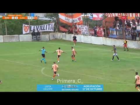 Berazategui 3-2 Argentino De Merlo / Goles / Primera C