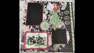 Scrapbooking using Julie Nutting Paper Doll Stamps Part 2