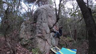 Video thumbnail of Montnegre air line, 6a. Can Camps
