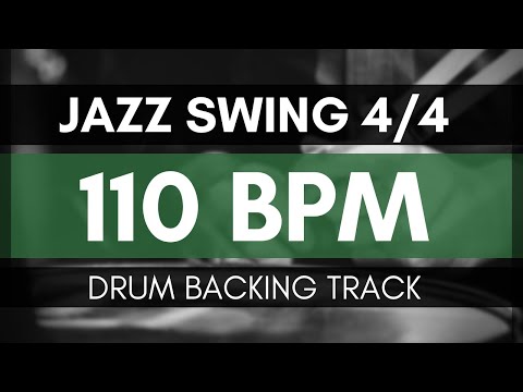 Jazz Swing backing track | Drum Metronome | 110 BPM