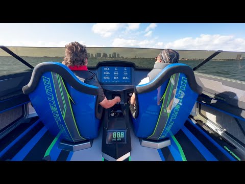 130mph 37 outerlimits Pleasure boat sea trial Mercury racing Miami boat show 2023