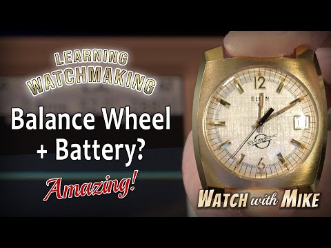 Electric Balance Wheel? Incredible! 1970 Elgin SwisSonic w/ESA 9154 Dynotron (watchmaking tutorial)