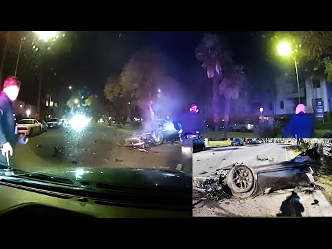DashCam: Driver in Stolen Lamborghini Huracan Crashes During High-Speed Pursuit at Over 100 mph