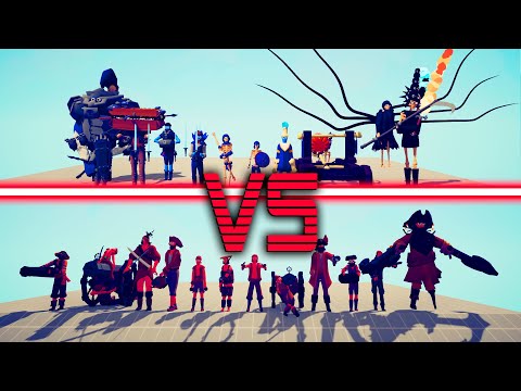 MEGA PIRATE TEAM vs EXTENDED SPOOKY TEAM | TABS - Totally Accurate Battle Simulator