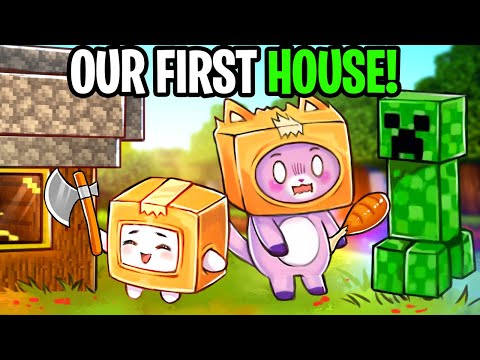 FOXY & BOXY Build Their FIRST HOUSE EVER In MINECRAFT! (SO MANY CHICKENS!!!)