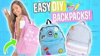 Easy DIY Backpacks for Back To School!