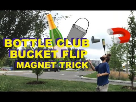 BOTTLE CLUB BUCKET FLIP MAGNET TRICK//Making an act with Bottle Clubs PART 5//ROG VLOG episode 21