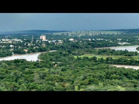 Coxim/MS visto de cima do Morro do Cristo Redentor do Pantanal