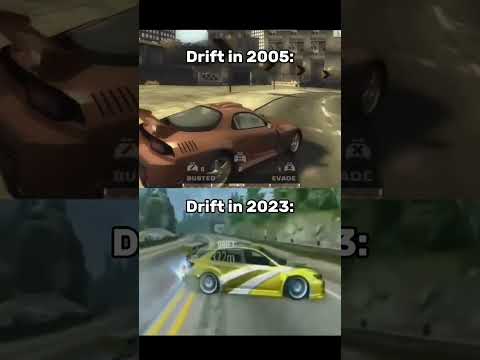 drifting in 2005 vs 2023  NFSMW #needforspeed #mostwanted #Gaming #Videojuegos #Carreras #autos