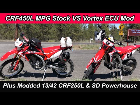 CRF450l MPG Stock vs Vortex Mod