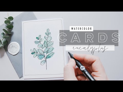 15 Minute Watercolor Cards | Eucalyptus Theme EP 4 Video