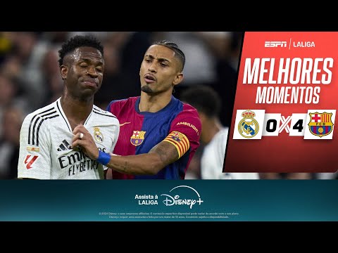 Gols e lances de Real Madrid x Barcelona