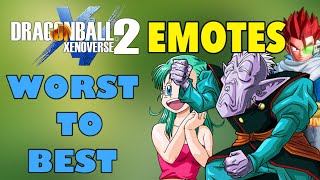 EVERY DRAGON BALL XENOVERSE 2 EMOTE RANKED WORST TO BEST