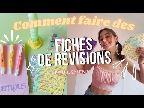 Comment Faire des FICHES DE RÉVISIONS Rapidement Astuces pour avoir des bonnes notes