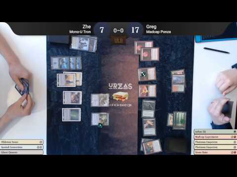 Modern Madcap Ponza vs Mono-Blue Tron, 14 Apr 2017