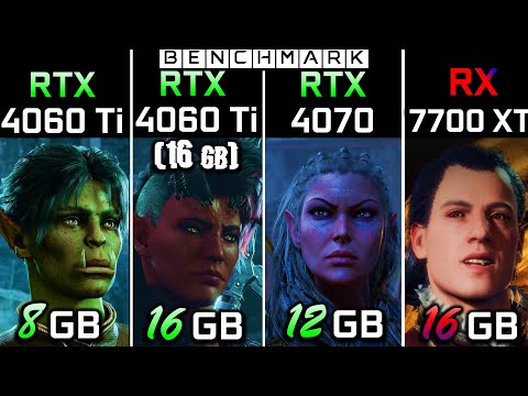 RX 7700 XT vs RTX 4060 Ti vs RTX 4060 Ti 16GB vs RTX 4070 // Test in 10 Games // 1K - 1080p