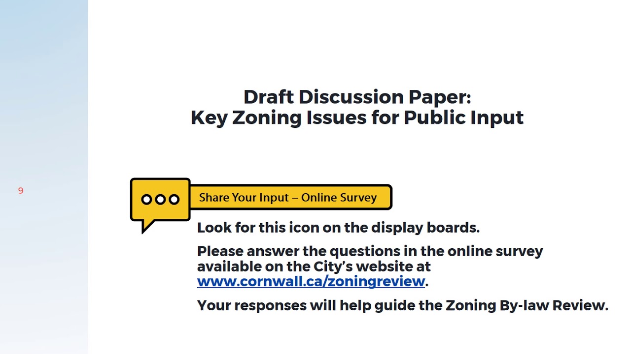 Cornwall Zoning By-law Review: Video Presentation
