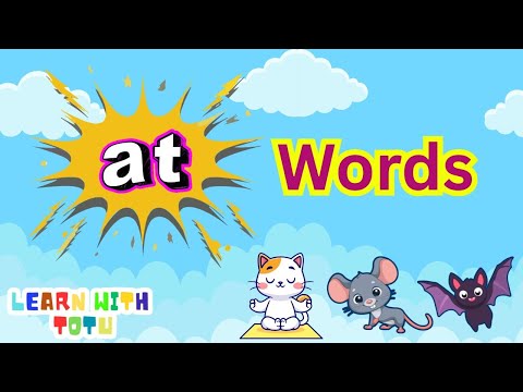 at Words for Kids | Word Family at with Spelling and Pictures for Kindergarten