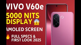 Vivo V60e 5G – Snapdragon Power + 120Hz AMOLED Display!🔥 Full Specs & First Look 2025 @techbande