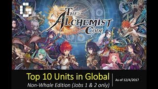 [Alchemist Code] GLOBAL TOP 10 Hero Rankings (Non-Whale/Jobs 1 and 2)