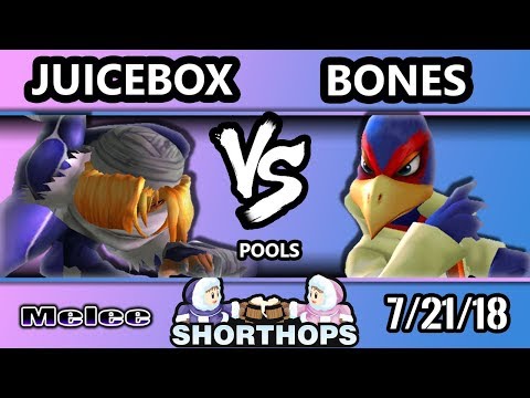 SH 1 SSBM - Juicebox (Sheik) Vs. Bones (Falco) - Smash Melee Pool B - WR4