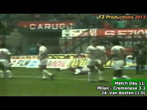 Serie A 1991-1992, day 11 Milan - Cremonese 3-1 (Van Basten goal)