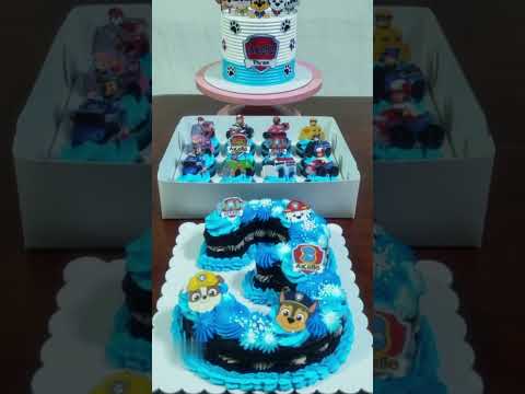 🎂🐾 PAW PATROL THEME CAKE! 💙🐶 | by DHINE BITESWEET 🎂✨#dhinebitesweet #pawpatrolcake #customcakes