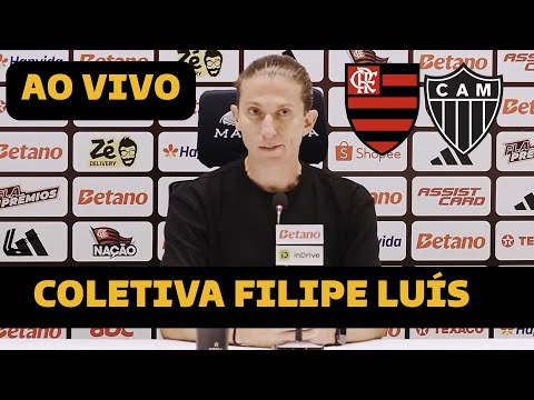 COLETIVA FILIPE LUÍS AO VIVO - FLAMENGO X ATLÉTICO MG DIRETO DA ARENA MRV - BRASILEIRÃO 2025