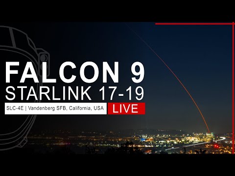 SpaceX Launches Starlink 17-19 Mission from SLC-4E Vandenberg, California