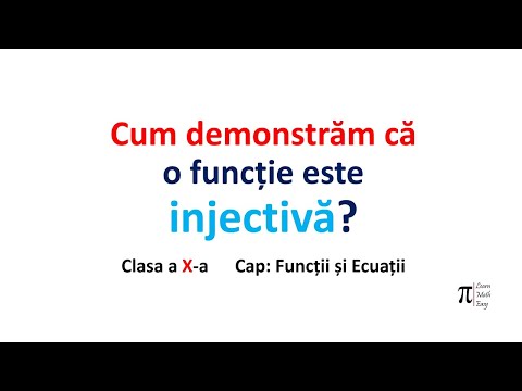 Clasa X Cum demonstram ca o functie este injectiva ?