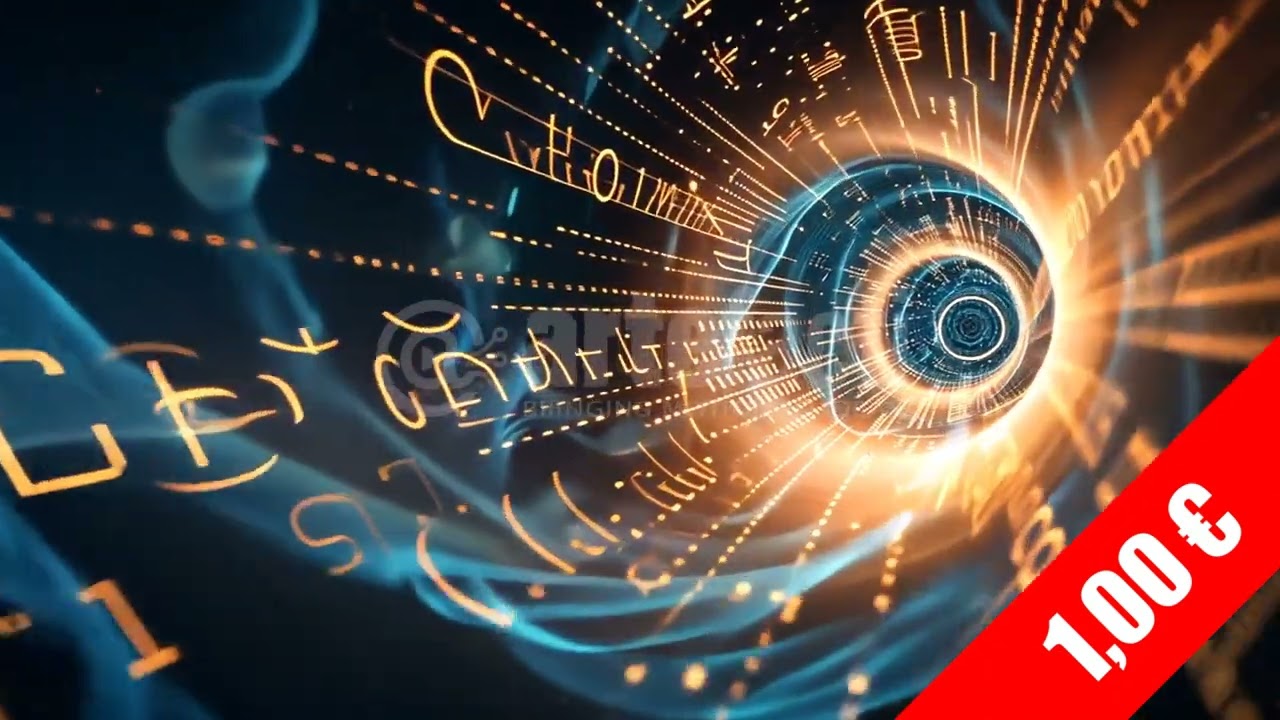 Algorithmic Time Tunnel – HD Data Spiral Stock Video (1920x1080)