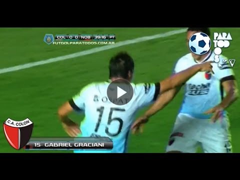 Gol Graciani. Cólon 1 - Newell's 0. Fecha 14. Torneo Inicial 2013. Fútbol Para Todos.