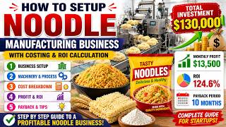 How to setup a Noodle manufacturing business - costing and ROI calculation