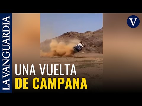 El presentador Jesús Calleja sufre un fuerte accidente en la quinta etapa del Dakar