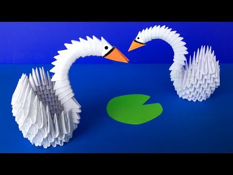 Origami Schwan basteln mit Papier - Origami Tiere falten - Geschenk basteln - Bastelideen