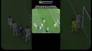 Zidane e a quase assistencia mais bonita da historia #shorts #futebol