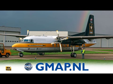 Golden Knights Fokker F-27 (C-31A) arrival in the Netherlands [ 4K ]