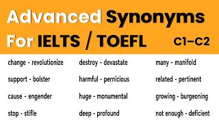 Advanced Synonyms for IELTS & TOEFL | C1–C2 Vocabulary with Meanings & Examples
