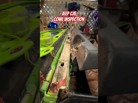 Let’s fold the windshield down on my Jeep CJ-5 and check out the cowl! #jeep #4x4 #4wd #shorts