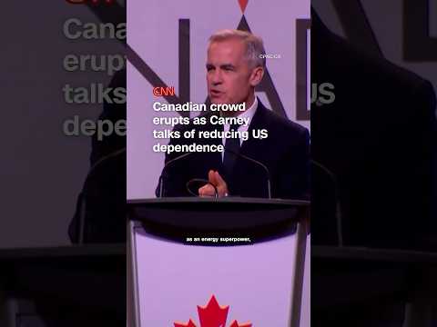 Canadian crowd erupts as Carney talks of reducing US dependence