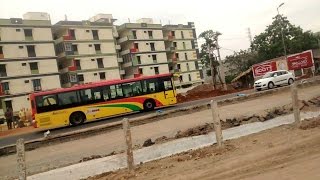 preview picture of video 'APSRTC Volvo & Tata  AC Buses in Guntur Vijayawada Express Highway'