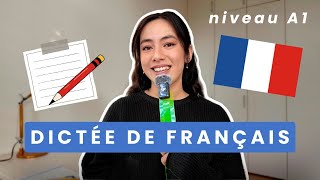 Dictée de Français facile 🇫🇷👩🏻🏫 French listening & writing practice (A1 Beginners)