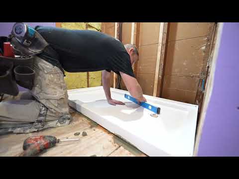How to Install a Shower Pan Base | PLAN LEARN BUILD