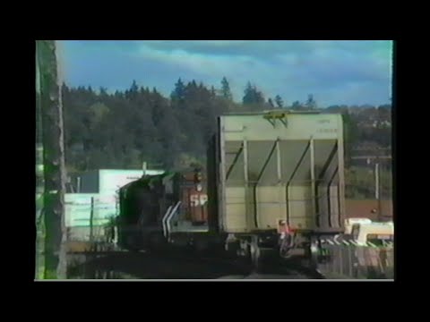 597. SOUTHERN PACIFIC SP with first FRED'S at Hilyard st Eugene Oregon on April 29 1986 with 2