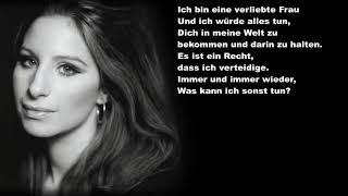 Barbra Streisand - Woman In Love (Deutsche Übersetzung)