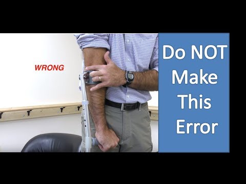 Verwendung von Unterarmkrücken - Lofstrand Dimensionierung, Training und Treppe Lofstrand