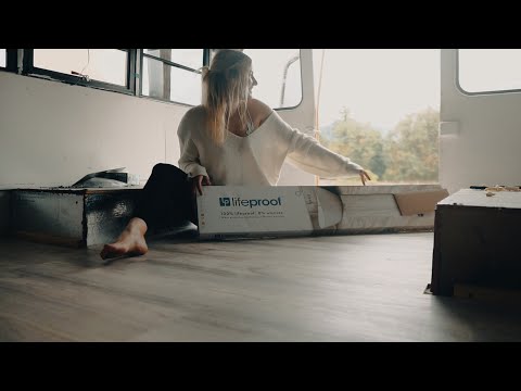 Installing LifeProof Flooring in my Skoolie - Solo Female Short Bus Build
