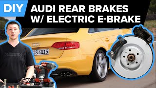Audi B8 S4 Rear Brake Replacement DIY - Brake Rotors & Pads (Audi S4, S5, & SQ5)